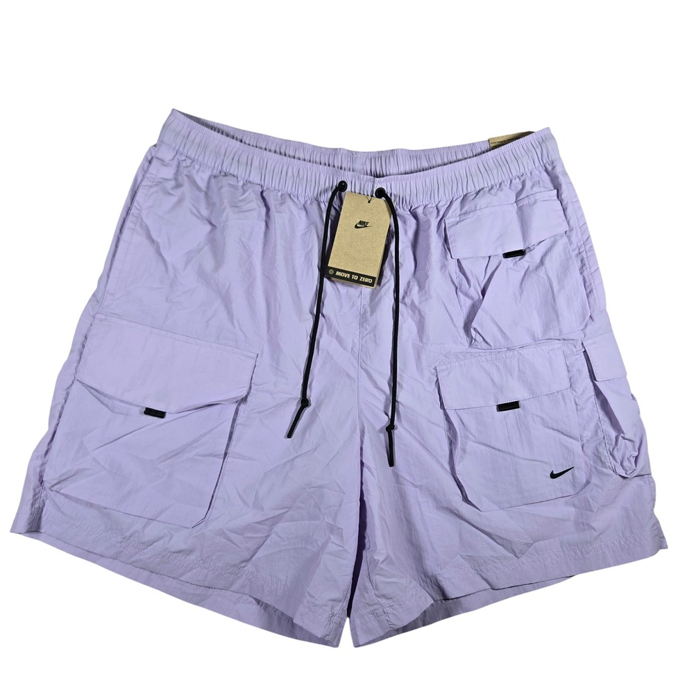 Nike Mens Large Loose Fit Woven Cargo Shorts Oxygen Purple HJ0677-515